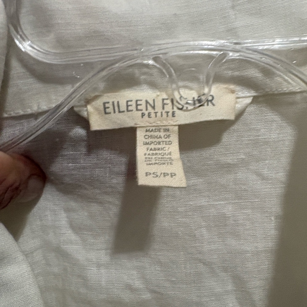 Eileen Fisher Cream Linen Jacket - Picture 5 of 10